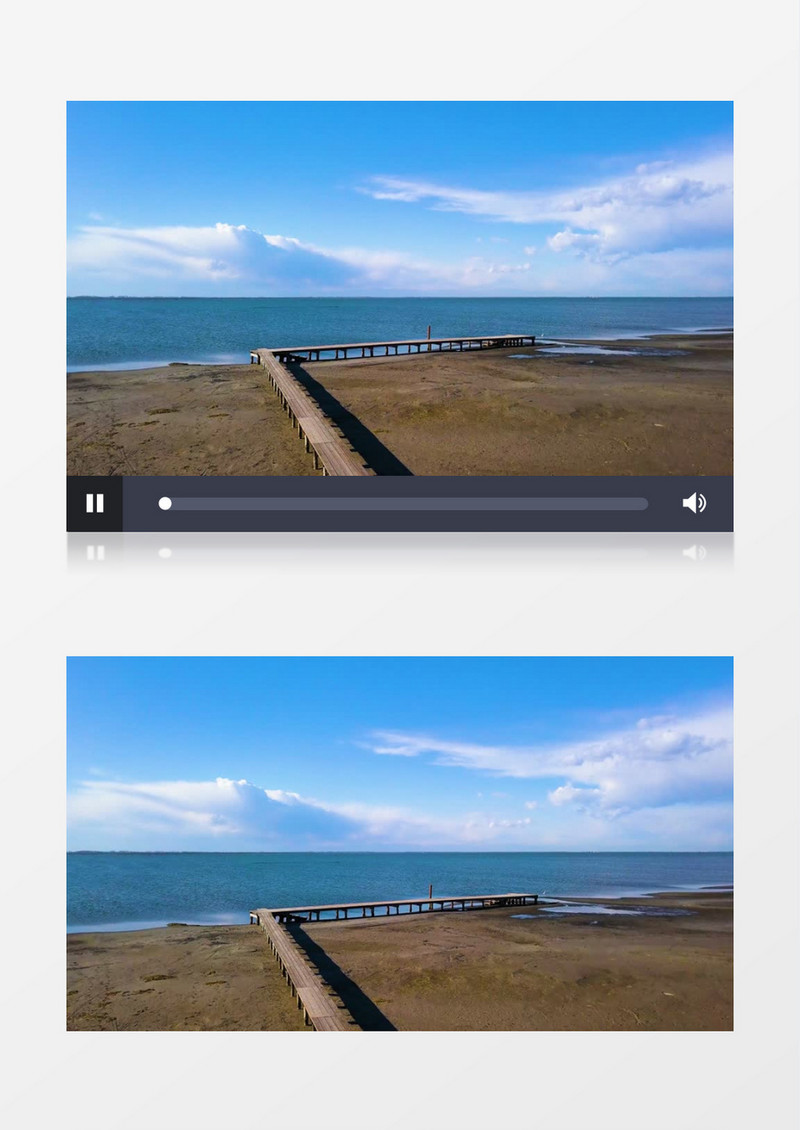 升镜头航拍唯美海边自然景观实拍视频