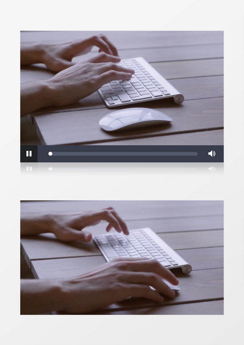 特写拍摄员工用鼠标和键盘操作电脑实拍视频