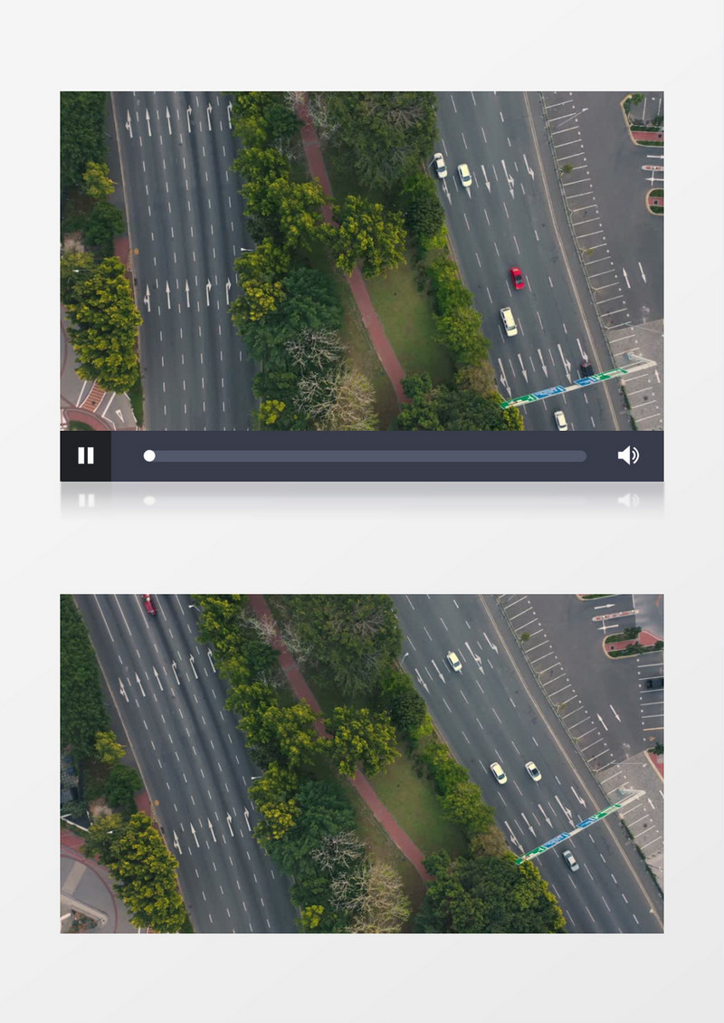 航拍城市交通路段实拍视频