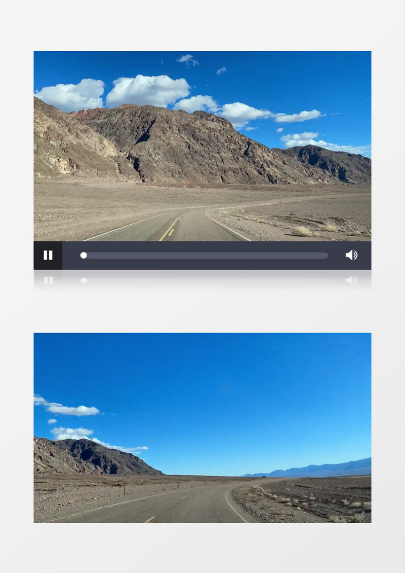满是石头的荒凉地公路实拍视频