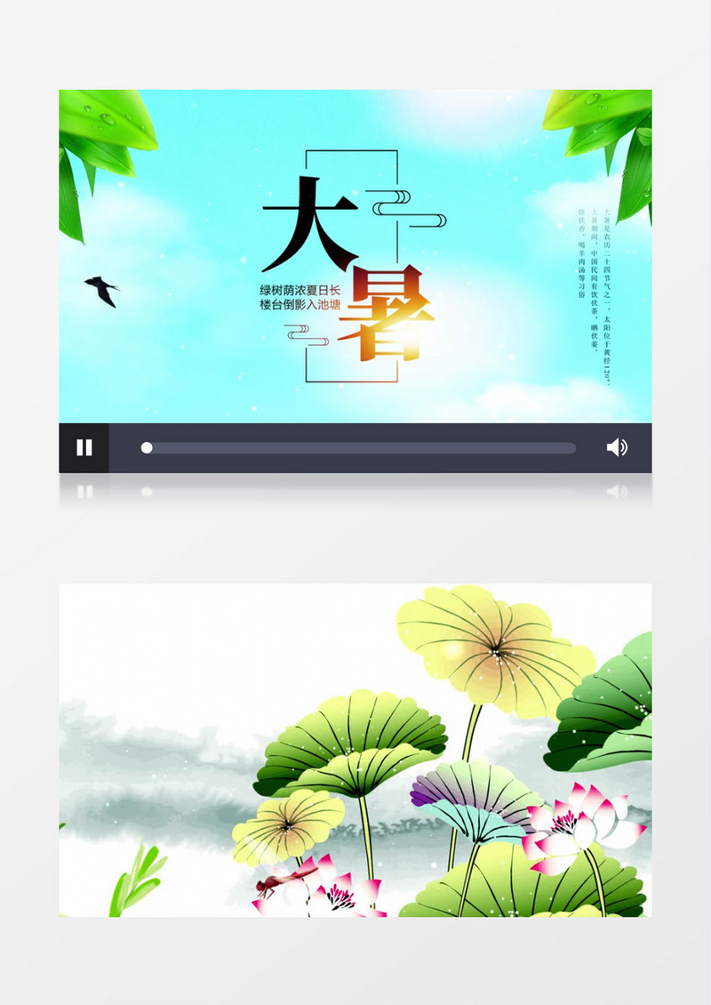 中国风二十四节气大暑AE模板