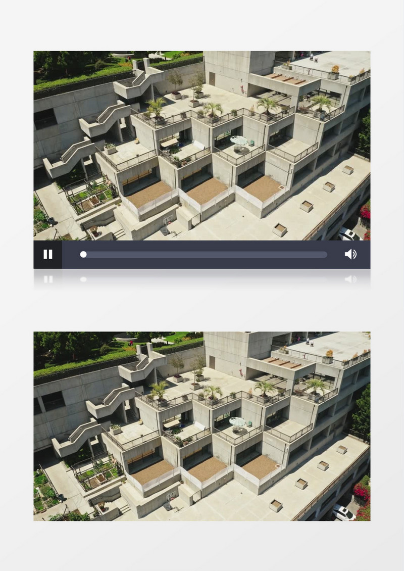 别致错层建筑实景实拍视频素材