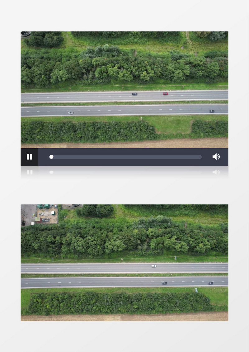 实拍车辆有序的通过转盘道路实拍视频素材