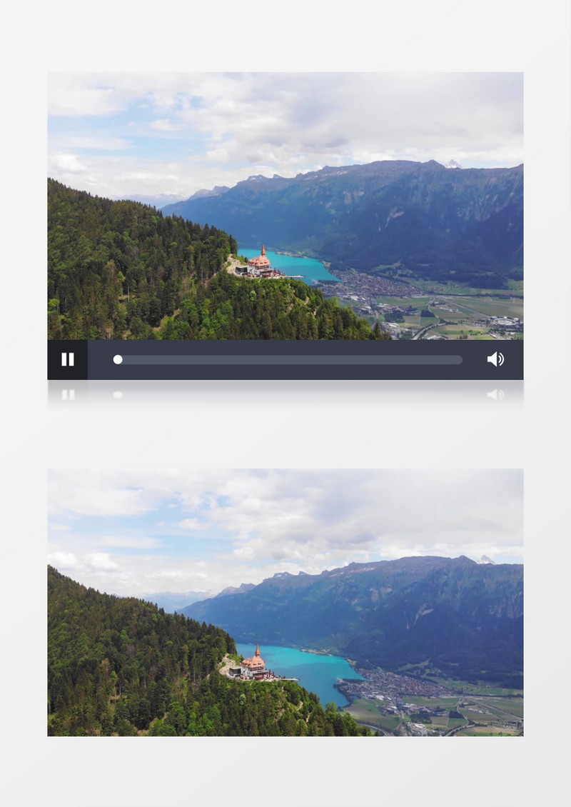 实拍美丽的山川和湖泊实拍视频素材