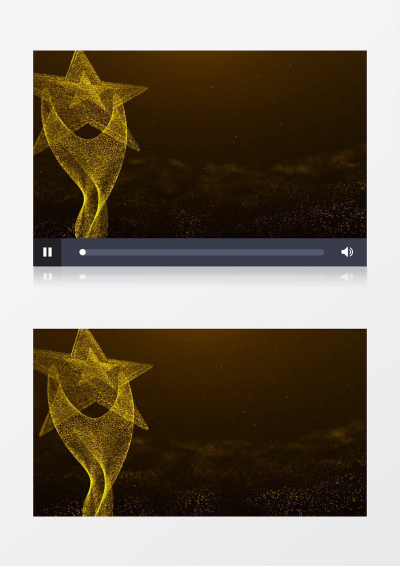 创意粒子奖杯背景视频素材有音乐