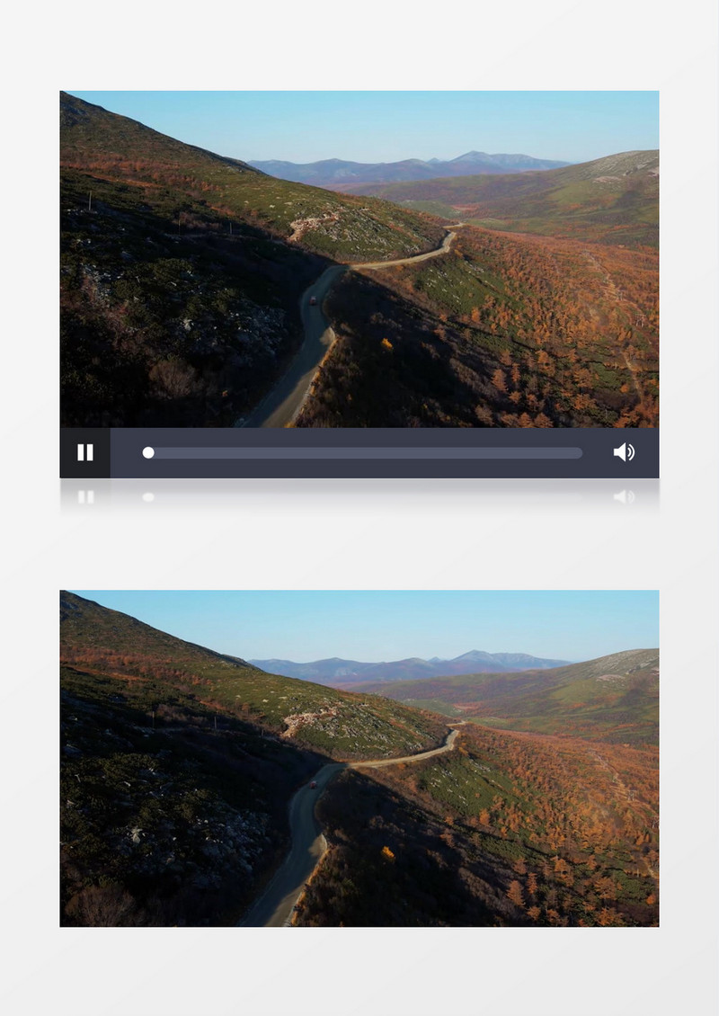 实拍汽车行驶在半山腰的盘山公路上实拍视频素材