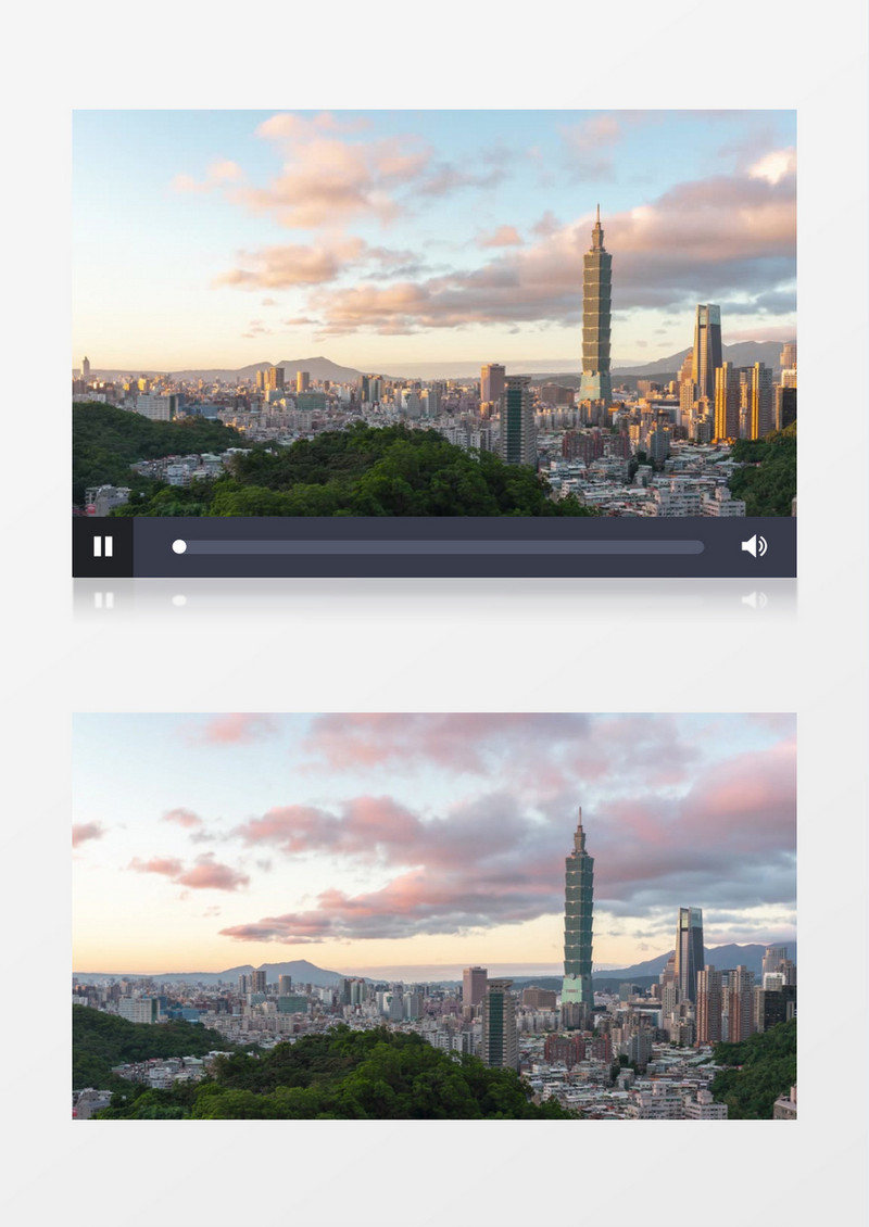 延时拍摄城市建筑从早到晚的变化状况实拍视频素材