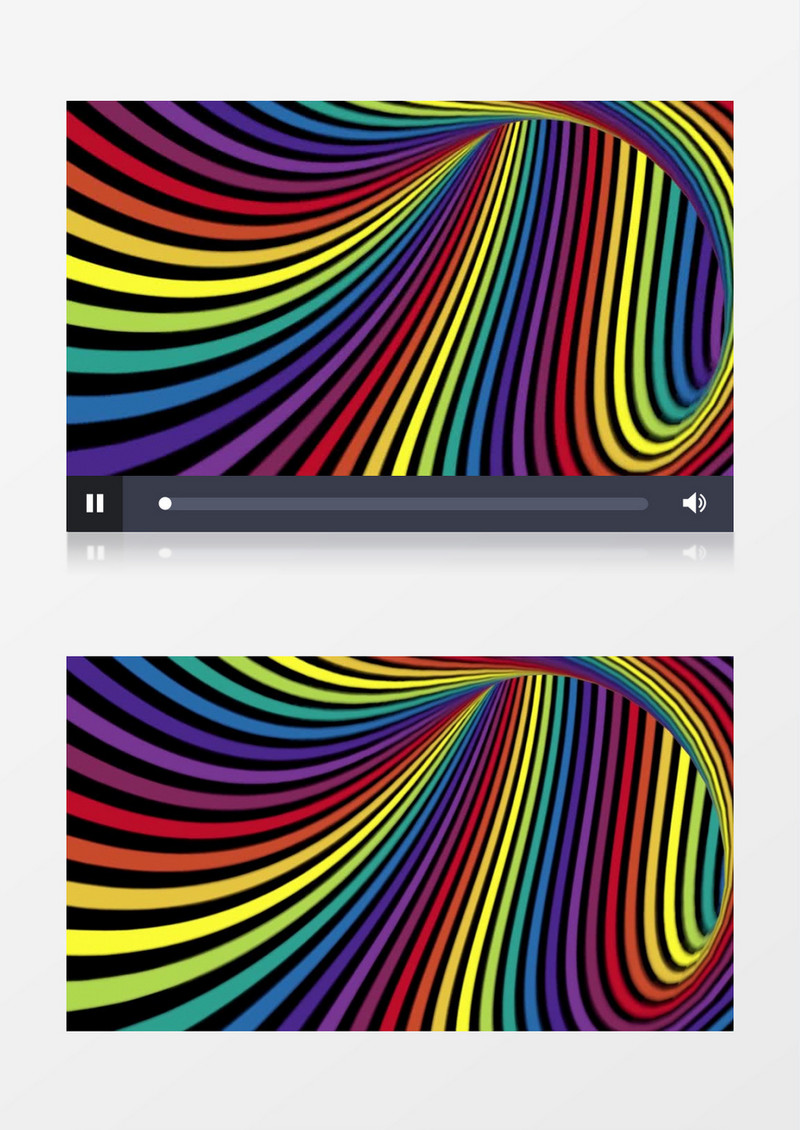 旋转的彩色轨道背景视频素材有音乐