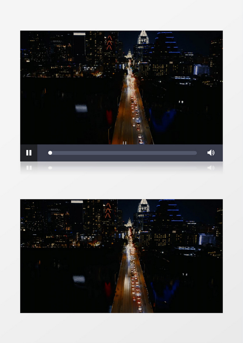 延时拍摄夜晚道路上的车流信息实拍视频素材