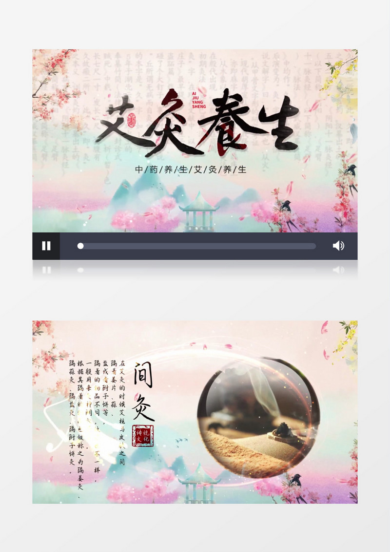 艾灸传统文化图文展示AE模板
