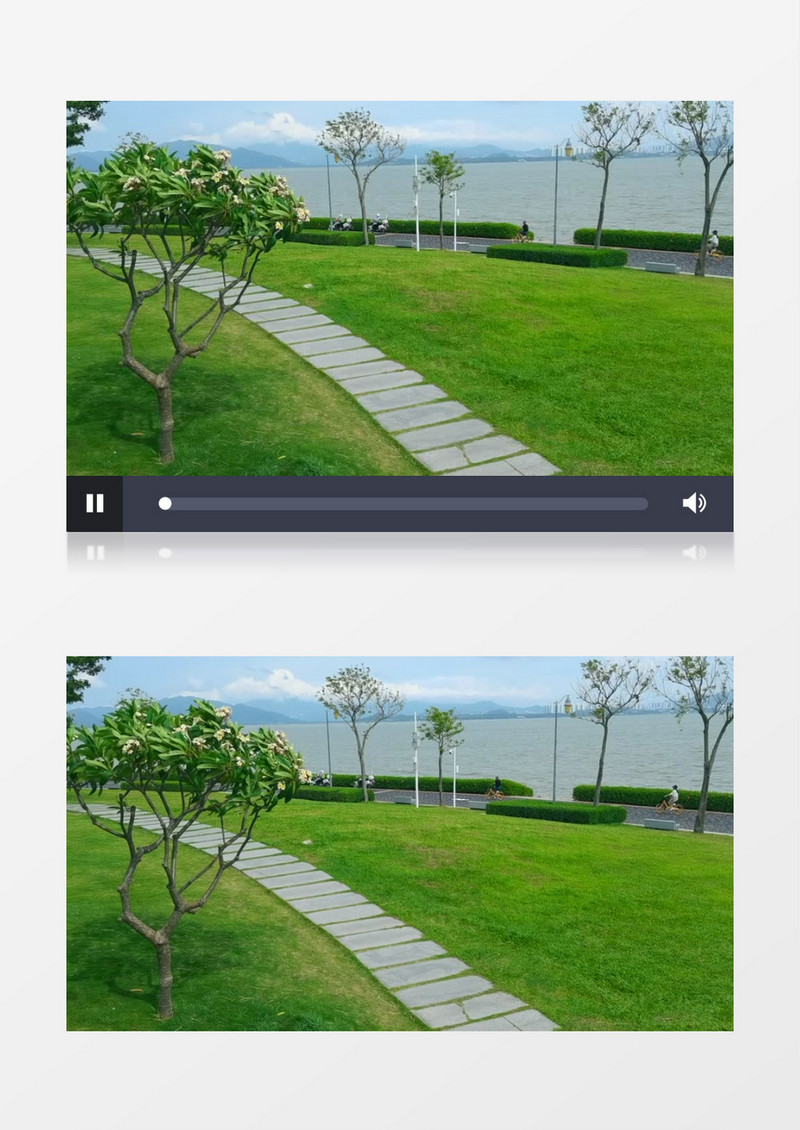 在环海道路上骑行的人群实拍视频素材
