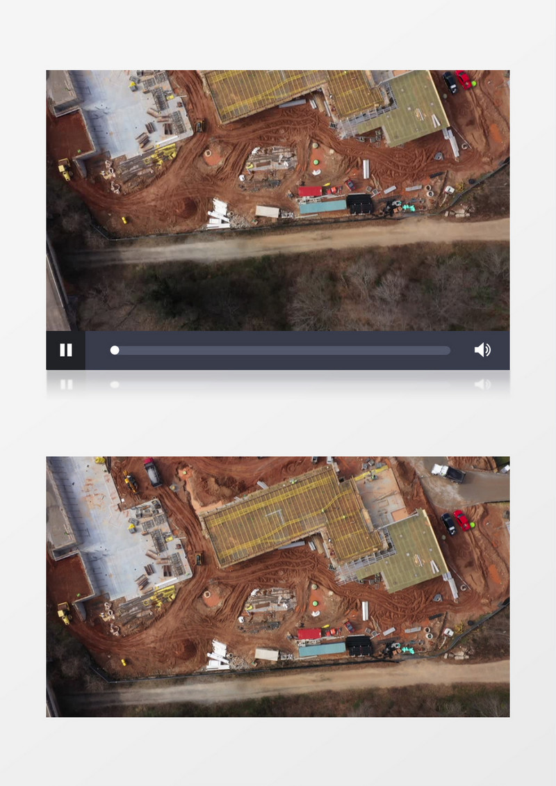 航拍建筑工地忙碌的景象实拍视频素材