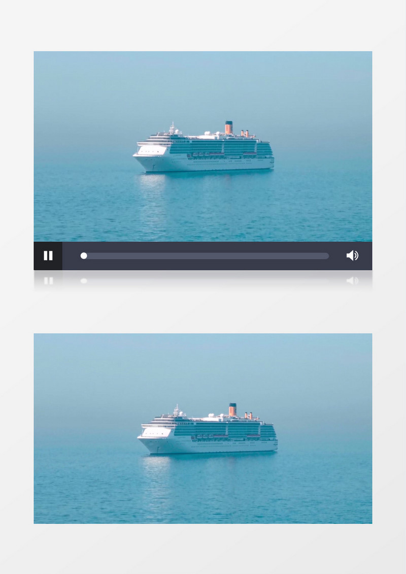 一艘游轮在海面上行驶实拍视频素材