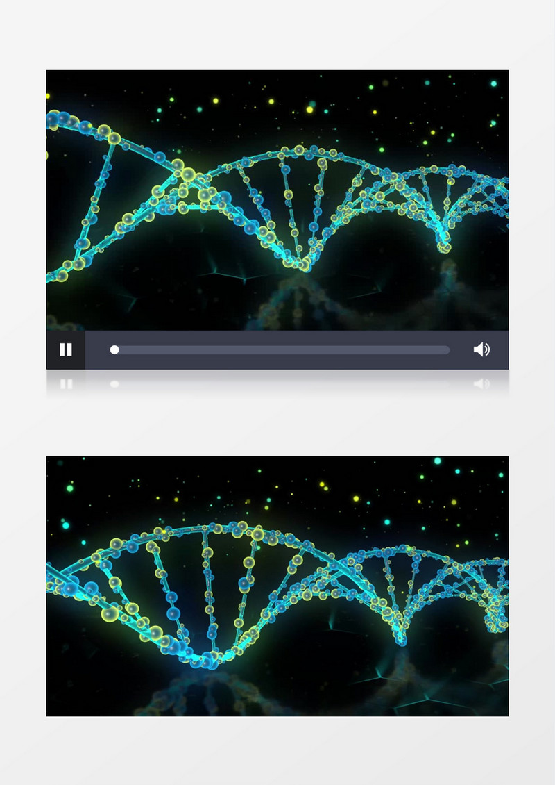 旋转的DNA序列背景视频素材有音乐