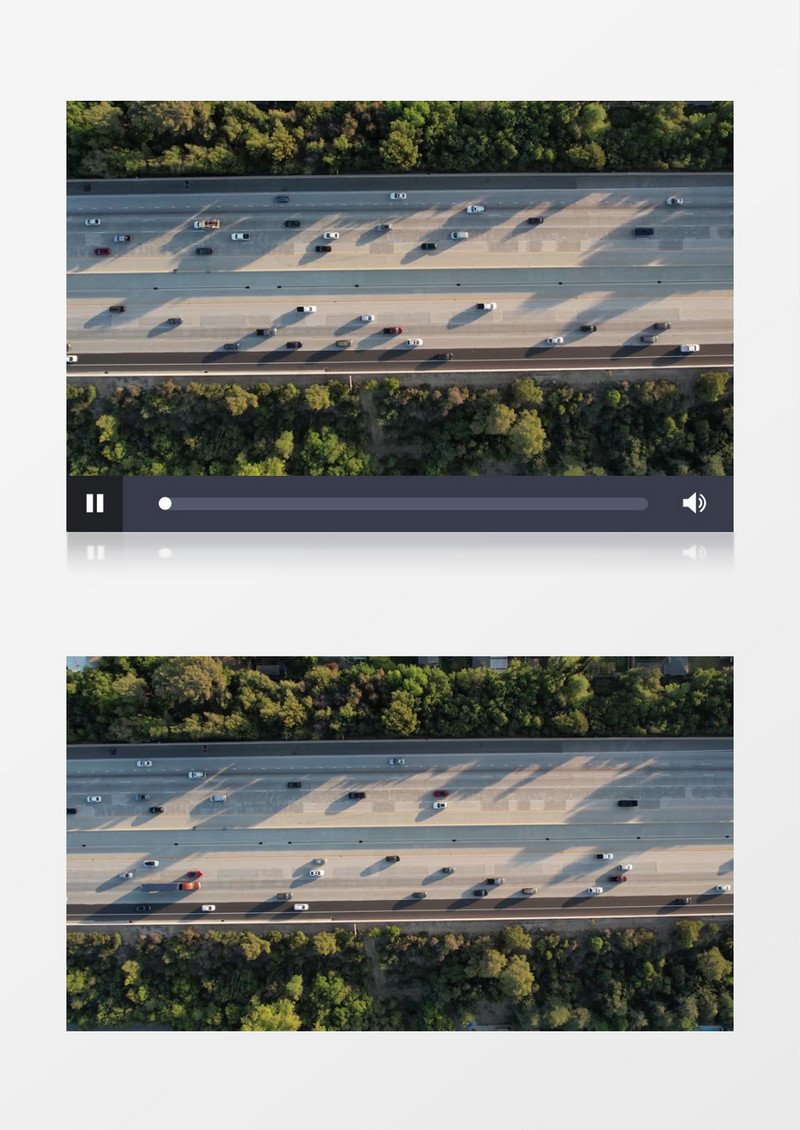 航拍城市道路上有序的交通状况实拍视频素材