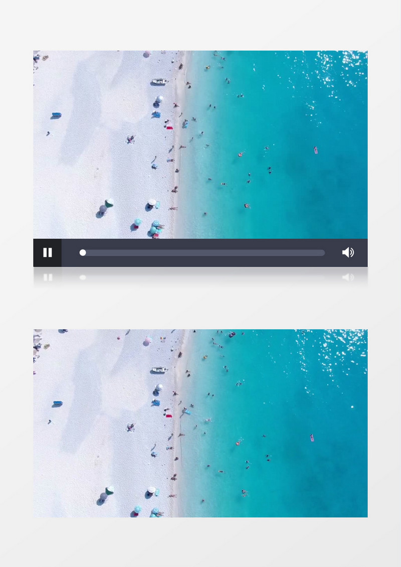 海边游玩的人群和海水景象实拍视频素材