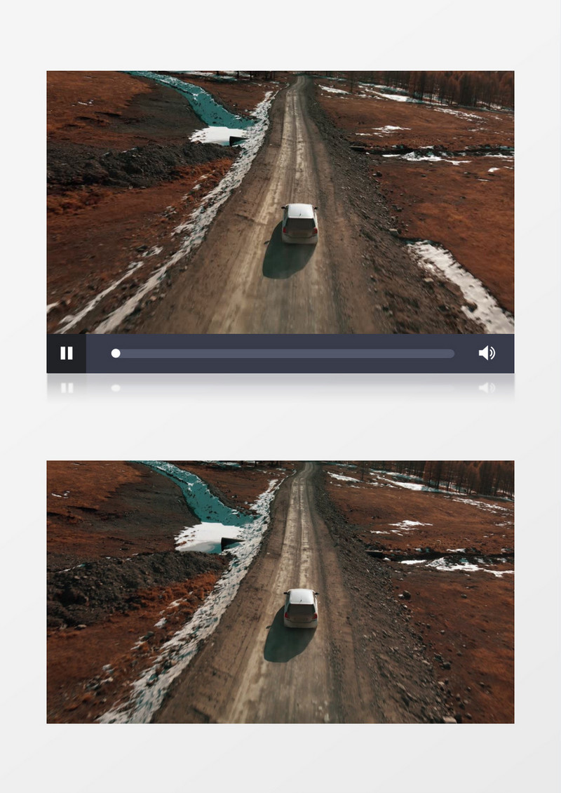 一辆汽车行驶在郊外的道路上实拍视频素材