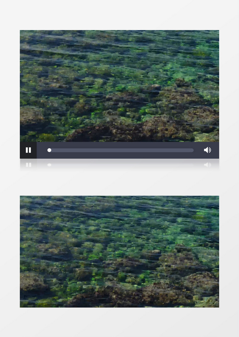 清澈见底的水面和海底景色实拍视频素材