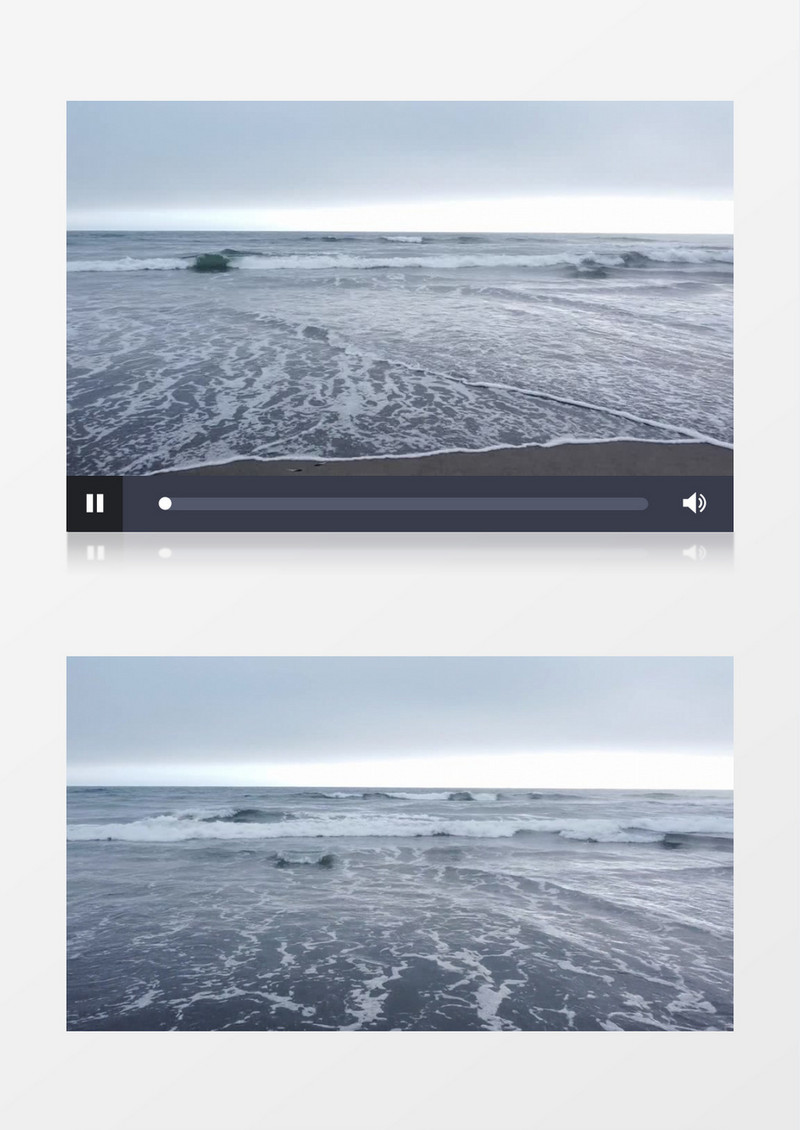 海面上层层叠叠的海涛实拍视频素材