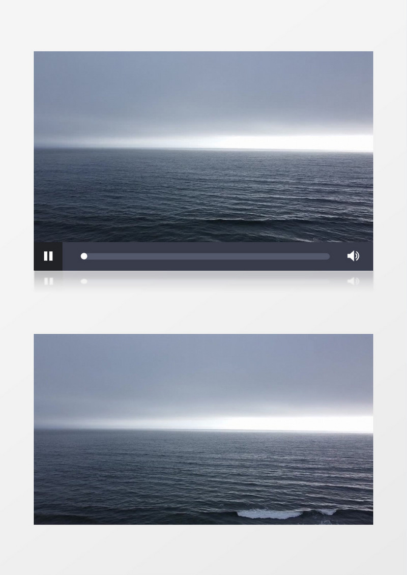 风微浪稳的海平面实拍视频素材