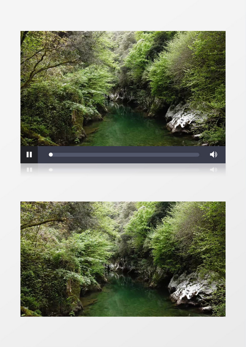 缓缓通过幽深的峡湾实拍视频素材