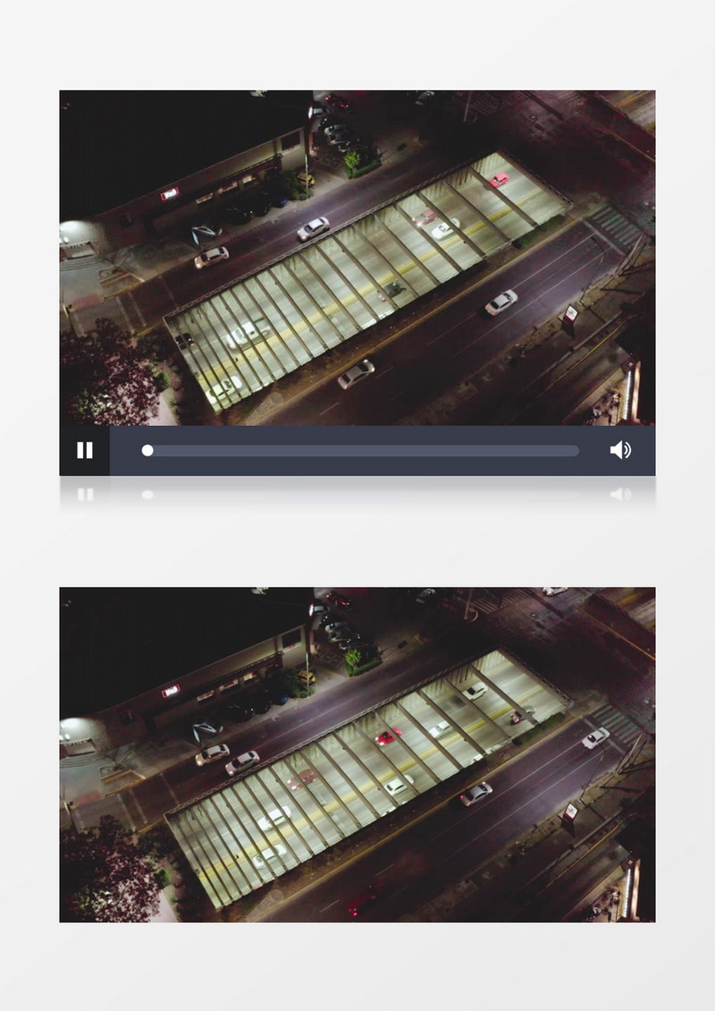 航拍城市道路夜景实拍视频素材