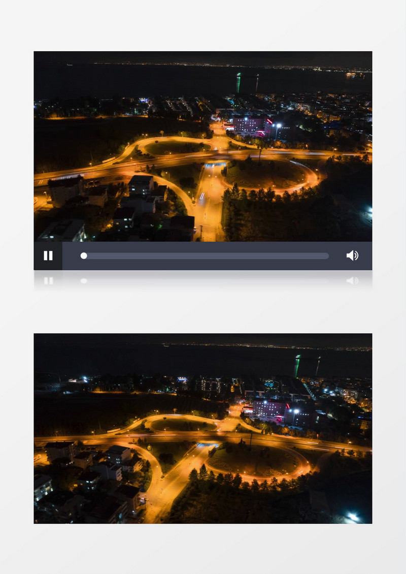 延时拍摄夜晚城市立交的车流信息实拍视频素材