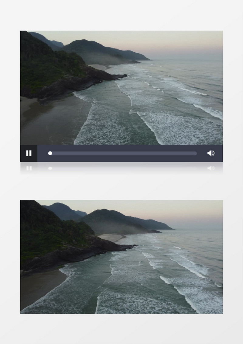 不断翻涌的海水实拍视频素材