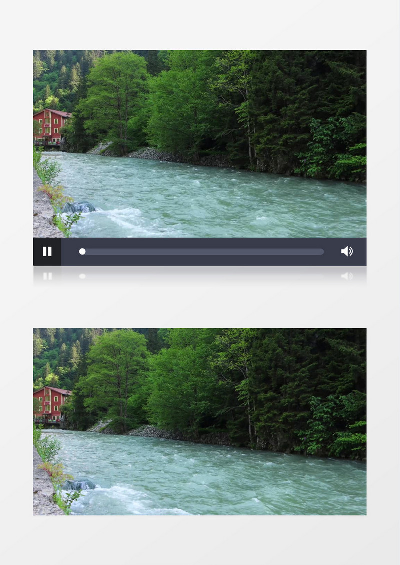 河水在不管的流淌实拍视频素材