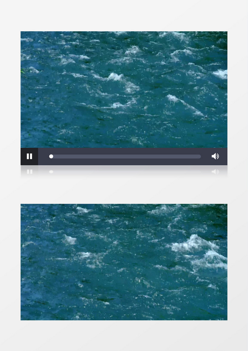 滔滔不绝的水流实拍视频素材