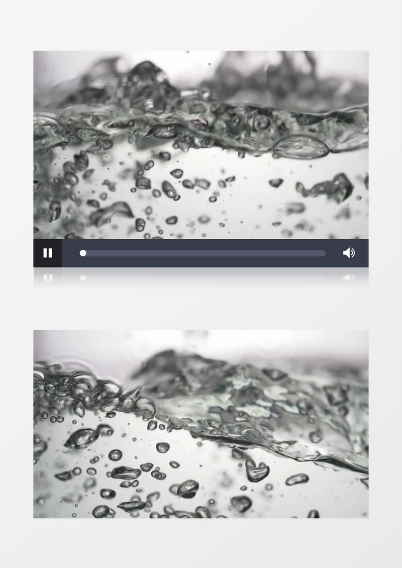 翻滚着水泡的水在摇晃实拍视频素材