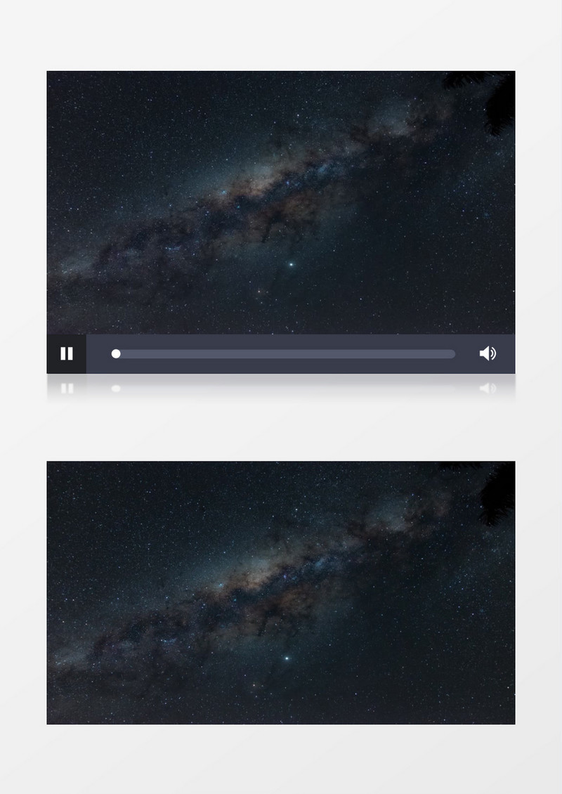 夜晚天空中璀璨的星河实拍视频素材