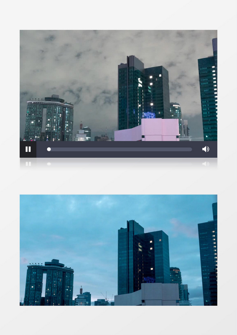 延时拍摄城市建筑上方的云层变化实拍视频素材