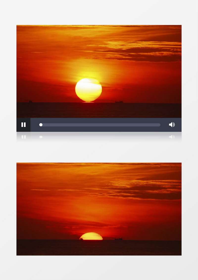 延时拍摄夕阳落下的过程实拍视频素材实拍视频素材