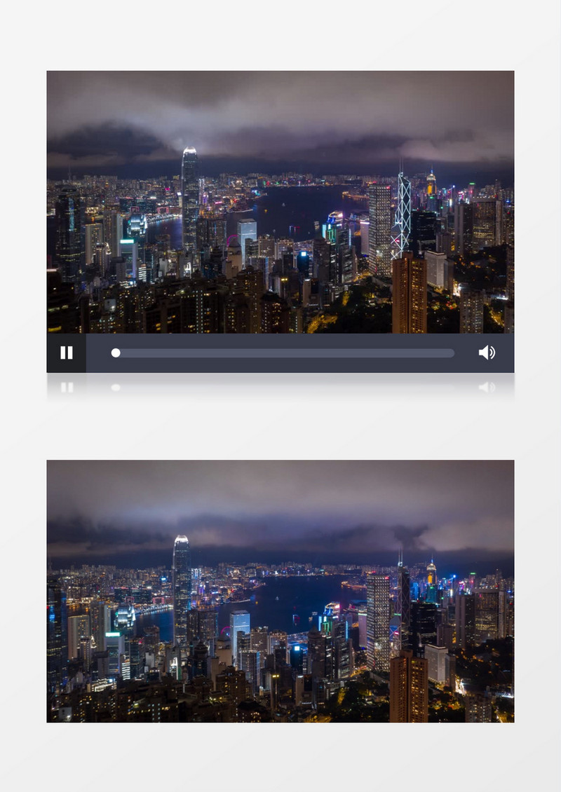 延时拍摄城市夜晚的建筑景观实拍视频素材