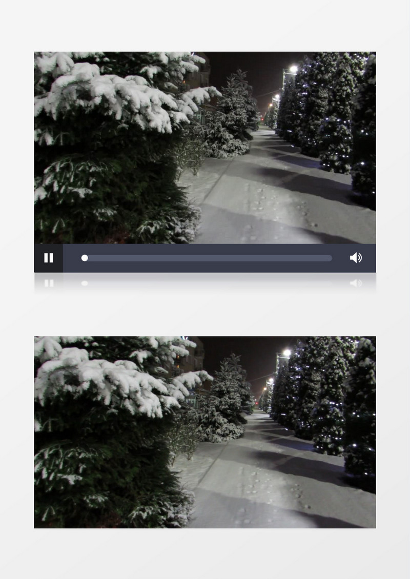 被冰雪覆盖的圣诞树实拍视频素材