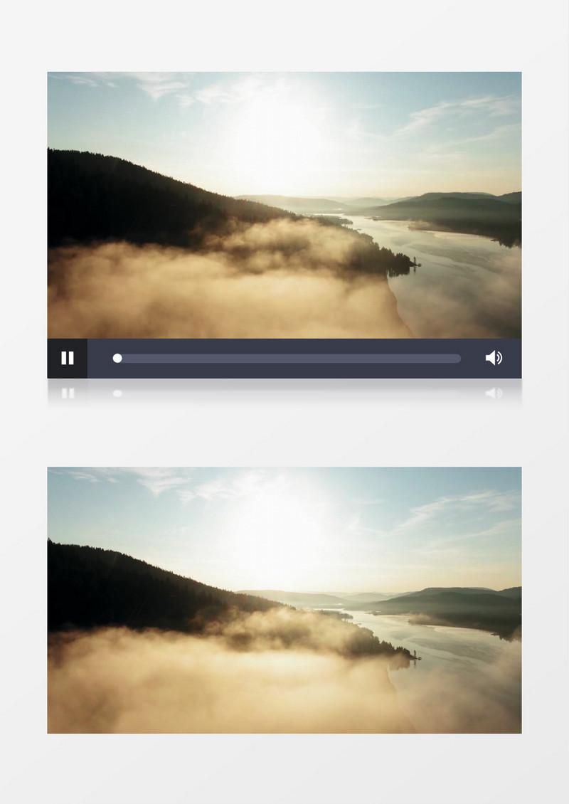 清晨山林中氤氲起雾气实拍视频素材