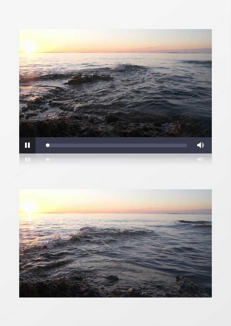 海水不断翻涌冲到岸边实拍视频素材