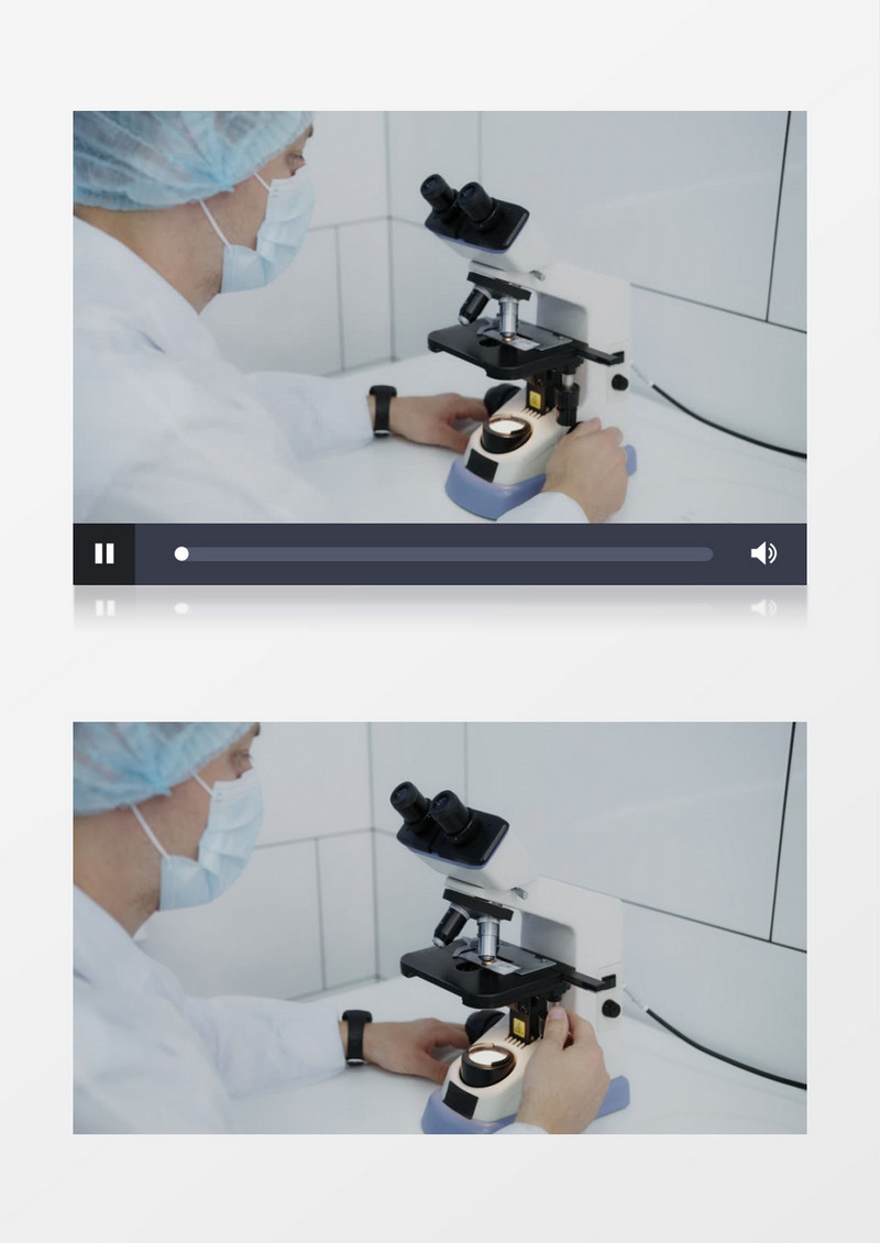 科研人员使用显微镜进行科学研究实拍视频素材