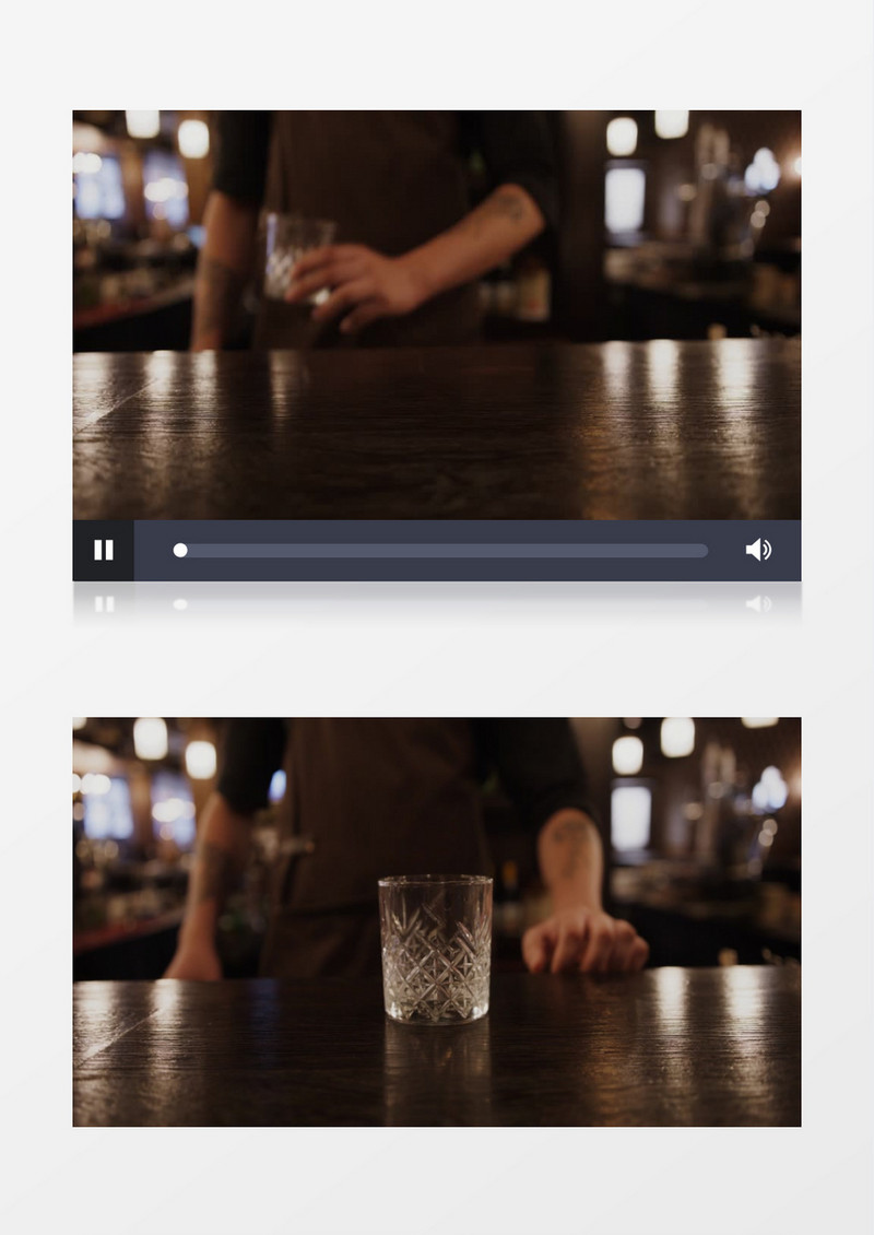 调酒师在制作威士忌实拍视频素材