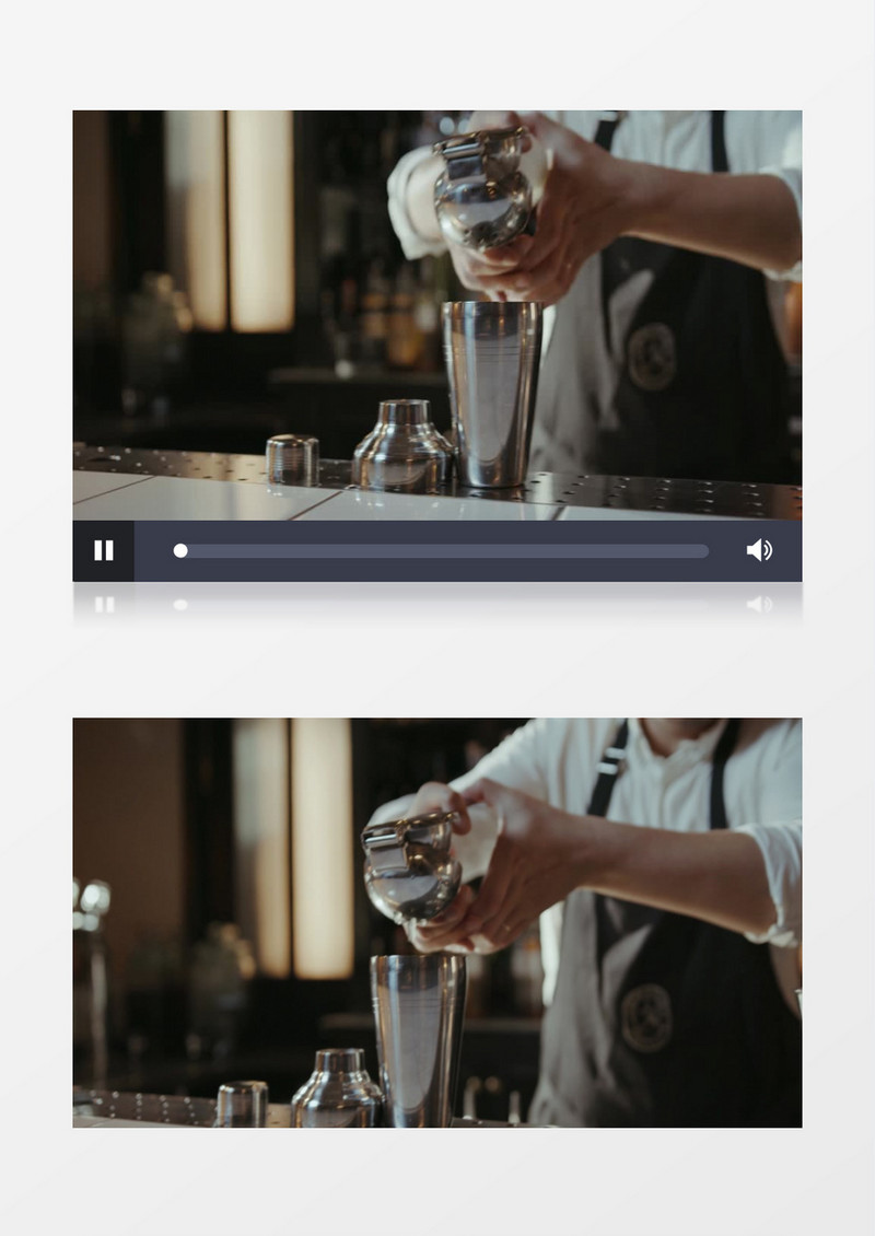 正在挤柠檬汁的调酒师实拍视频素材