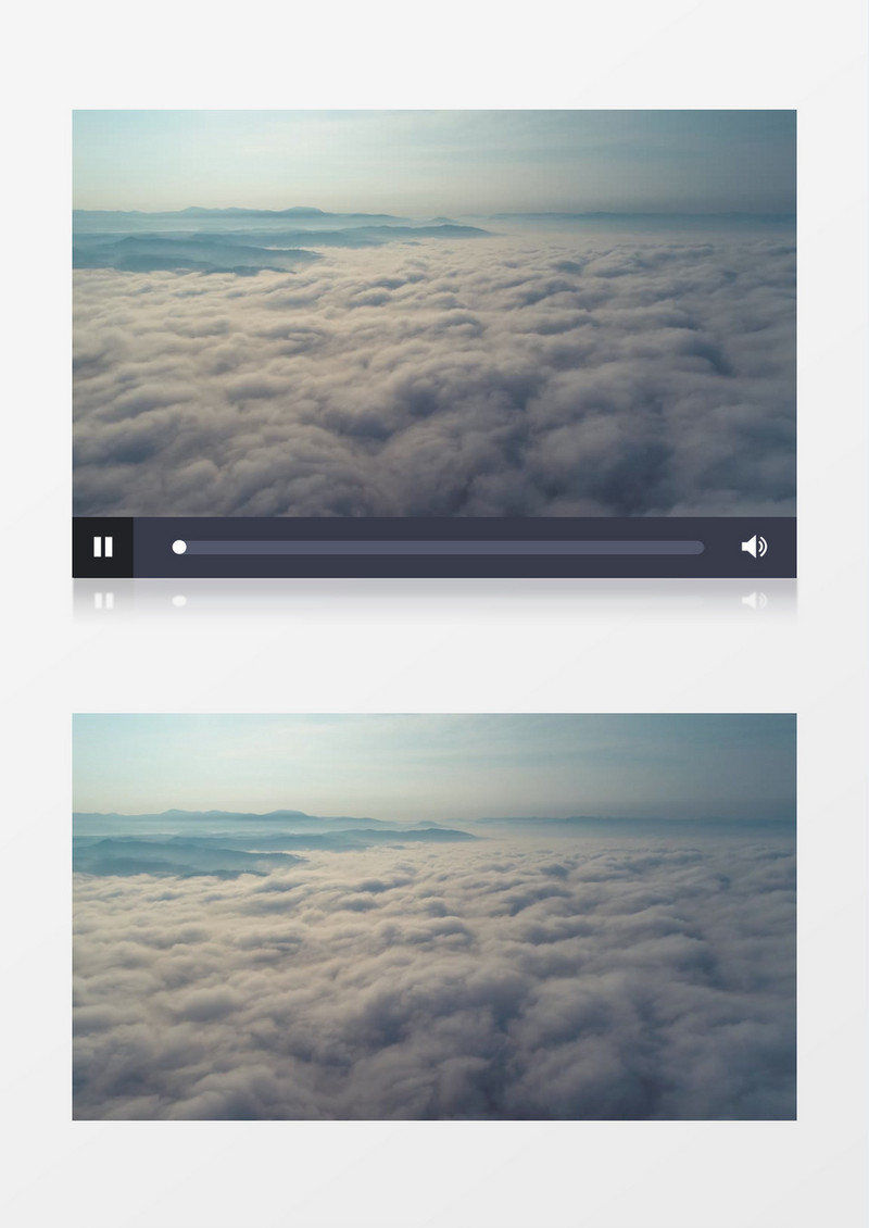 天空中云雾阵阵实拍视频