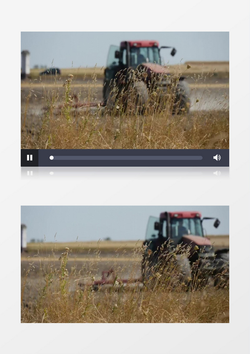 拖拉机路过实拍视频