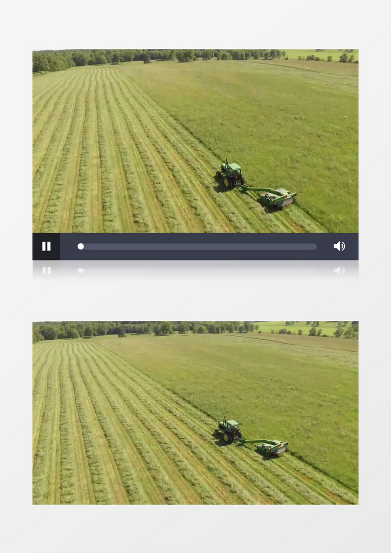 拖拉机除草实拍视频