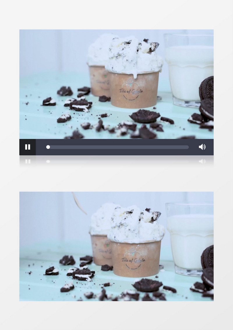 冰淇淋实拍视频