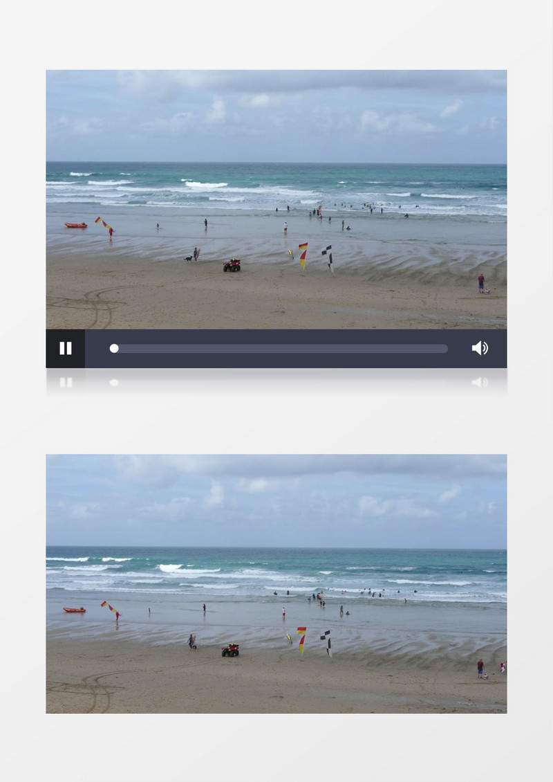 航拍海边唯美波澜的海景实拍视频