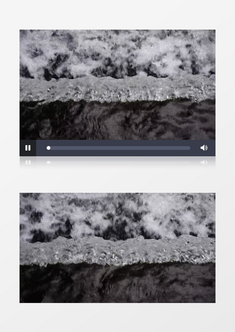 水域瀑布流水飞溅水花声音实拍视频素材