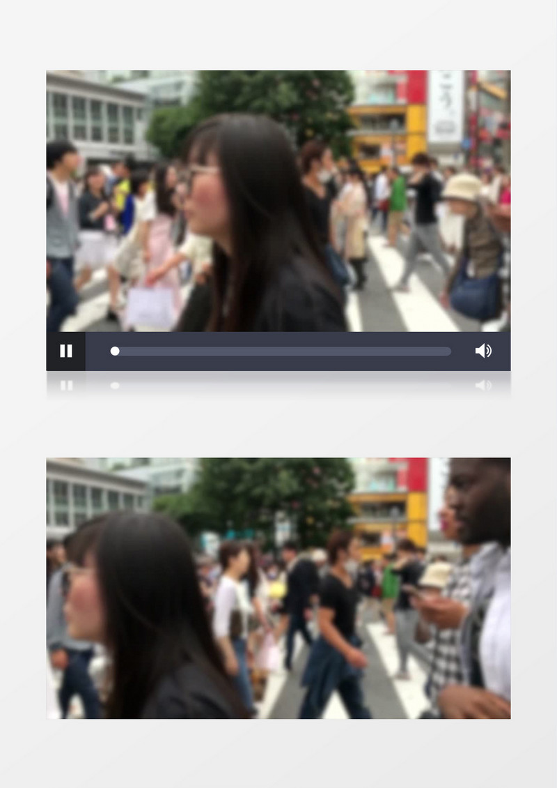 高清慢动作实拍行走中的人群实拍视频素材  