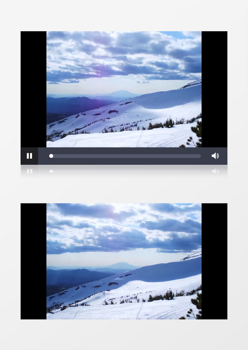 雪山雪景自然风光特写实拍视频素材