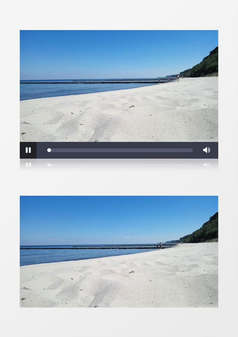 近距离快速拍摄夏日白天乌泽多姆海边实拍视频素材